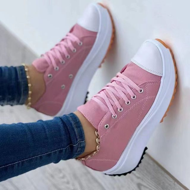 Women's Shoes 2022 New Style Canvas Shoes High Quality Sneakers Ladies Flat Lace Up Adult Zapatillas Mujer Chaussure Femme