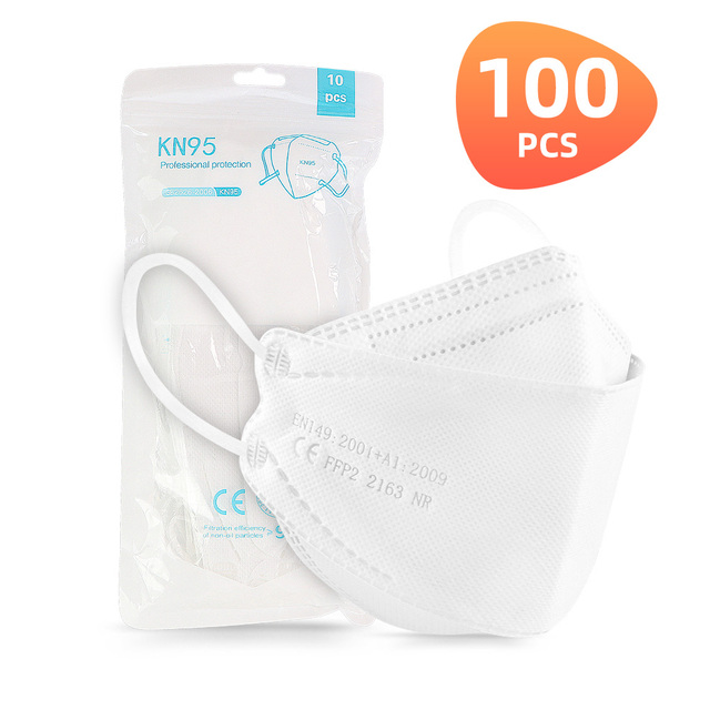 Adult KN95 Mask 4 Layers Fish Type Mask CE FFP2 Face Mask ffp2 Dust Mask Respirator FFP2 Face Mouth Masks fpp2