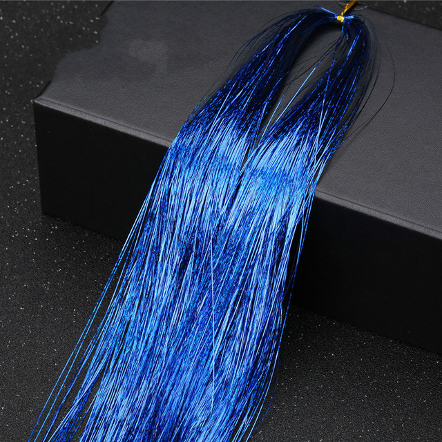 1pc Sparkle Shiny Hair Tinsel Hair Extensions Dazzle Women Hippie For Braiding Headdress Hair Braiding Tools Long 100cm