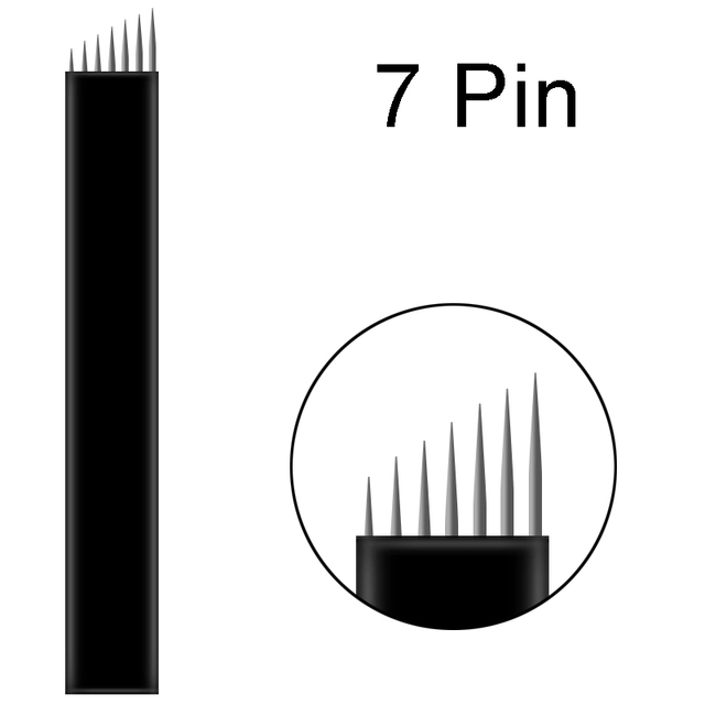 100pcs Black Lamina Microblading Needles 0.18mm U Shape 18 Pins Blades 12 14 16 21 Pin Tattoo Needles For Permanent Makeup Pen