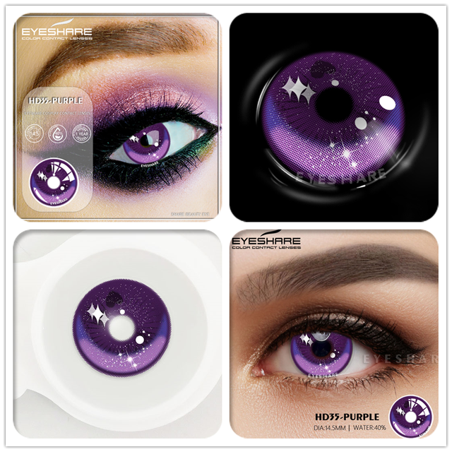 Ishihair Colored Eye Contact Lenses Eye Set Makeup Halloween Beauty Contact Lenses Eye Cosmetic Colored Eyes