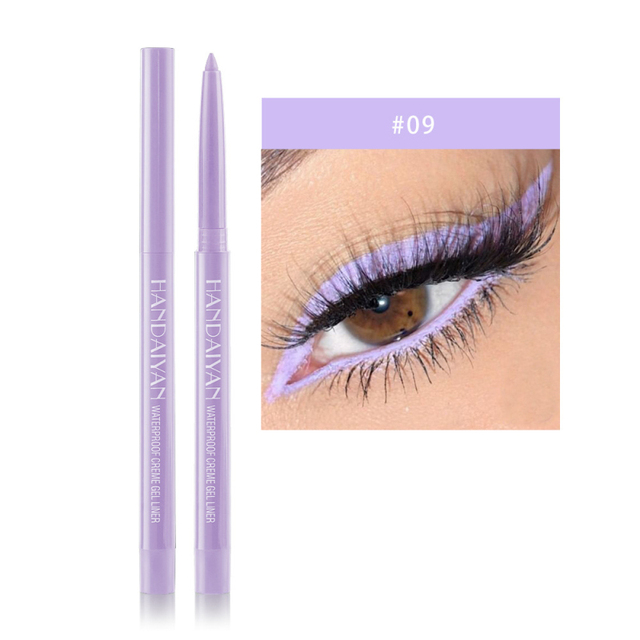 Diamond Glitter Eyeshadow Eye Liner Gel Pencil Makeup Liner Long Lasting Matte Pink Silkworm Champagne Gold Eyeliner Pen