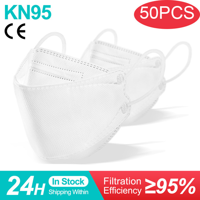 Kn95 Mask Lovely Disposable Girl Mask 4 Layer Dust Mask Filter Fish Shape FFP2 Children Mask Disposable Black Face Mask