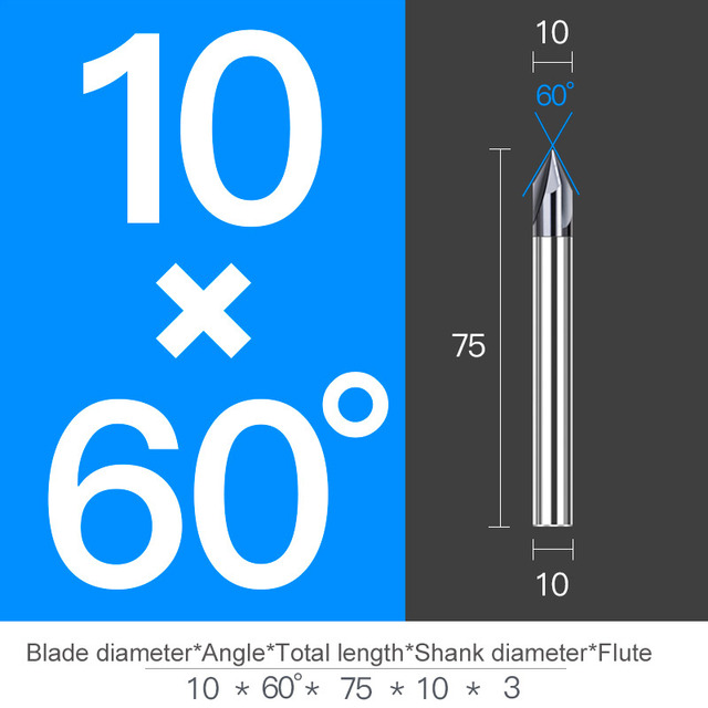 Chamfer Milling Cutter Carbide Angle Anti Chamfer End Mill Deburring V Grove Router 60 90 120 Degree 2 3 Flutes