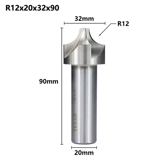 XCAN Angle Rounding End Mill R1.0-R12 HSS Radius Milling Cutter CNC Router Bit