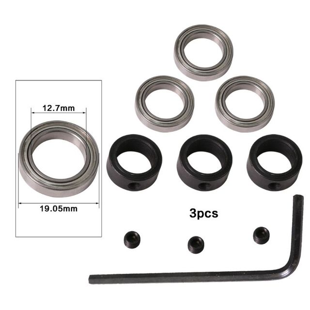 Durable steel bearing accessory kit, suitable for milling cutter heads and stem, 9 styles