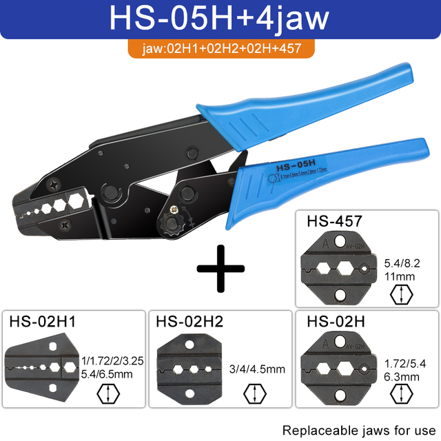 HS-05H Coaxial Cable Crimping Pliers Kit for SMA/BNC RG58, 59, 62, 174,8, 11, 188, 233 and Crimper Cutter Stripper Tools