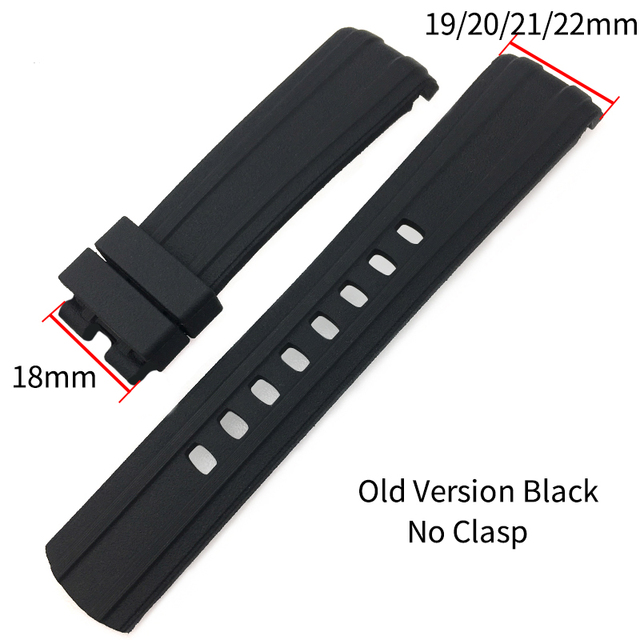 20mm 21mm 19/22mm High Quality Fluoros Rubber Watches Silicone Band Belt Fit For Omega New Seamaster 300 Black Blue Soft Strap