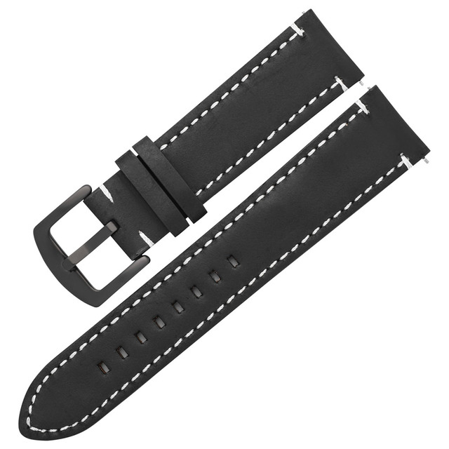 Oil Wax Leather Watch Band Bracelet 20mm 22mm For Samsung Galaxy Watch 42 46mm High-end Cowhide Watch Straps For Huawei GT2