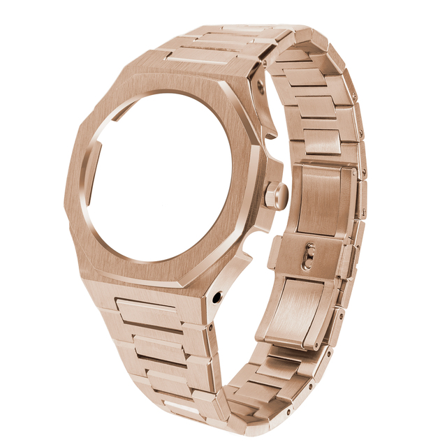 GA2100 New Model Home Oak All Metal Bezel Strap Simple Style in One Watch Bands for G-SHOCK GA2100/2110 Accessories