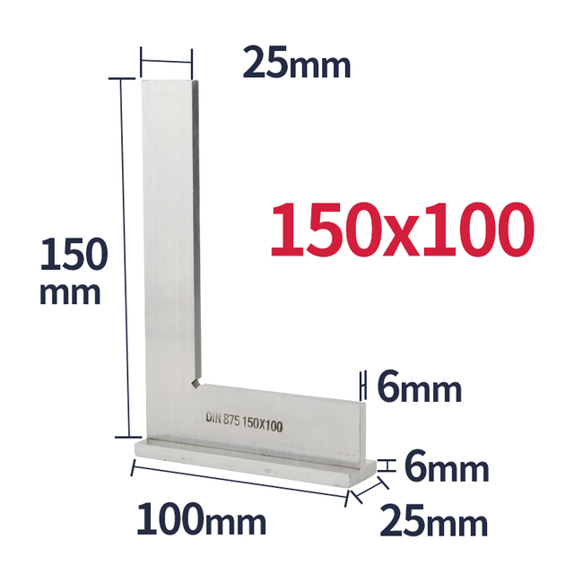 90 Degree Flat Edge Square Carpenter Square White Try Square Angle Square L-shaped Carpenter Ruler Marking Carpenter Scale