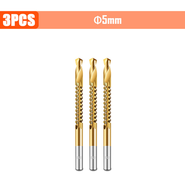 3/4/5/6pcs Cobalt Drill Bit Spiral Screw Metric Composite Tap Drill Bits Drill Polishing Woodworking HSS Twist Drilling Tools