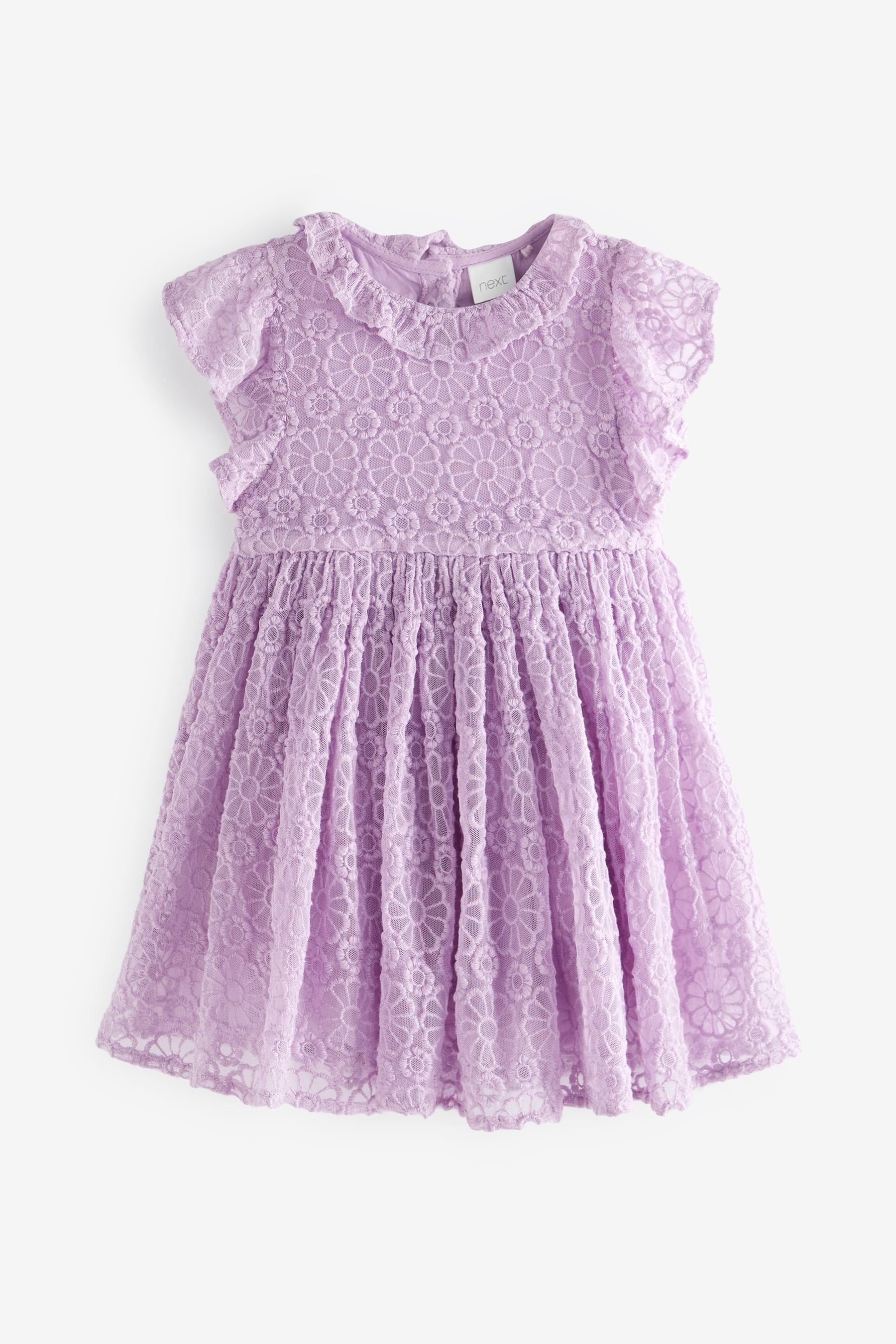 Short Sleeve Party Lace Dress (3mths-7yrs)