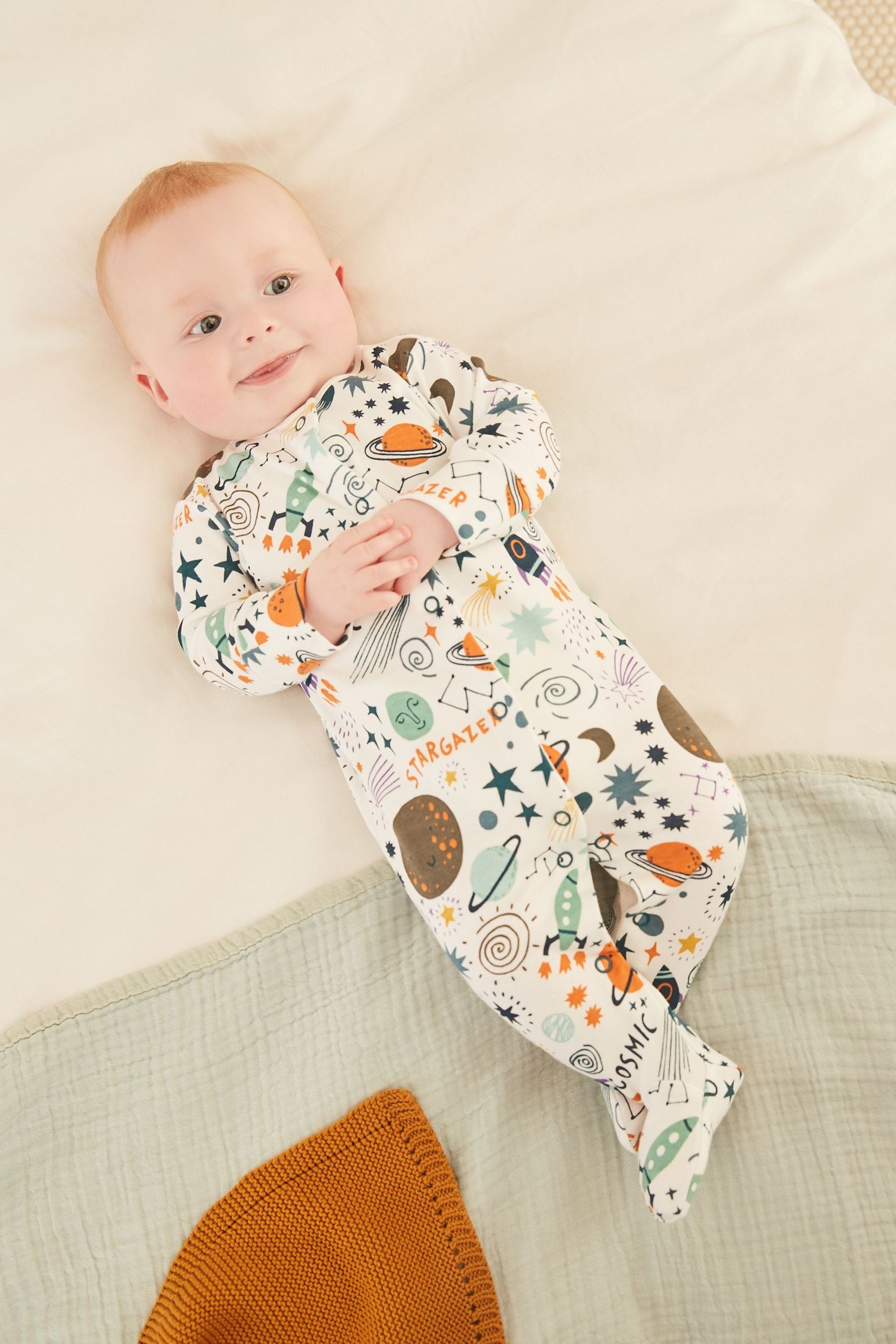 Baby 3 Pack Sleepsuits (0mths-2yrs)