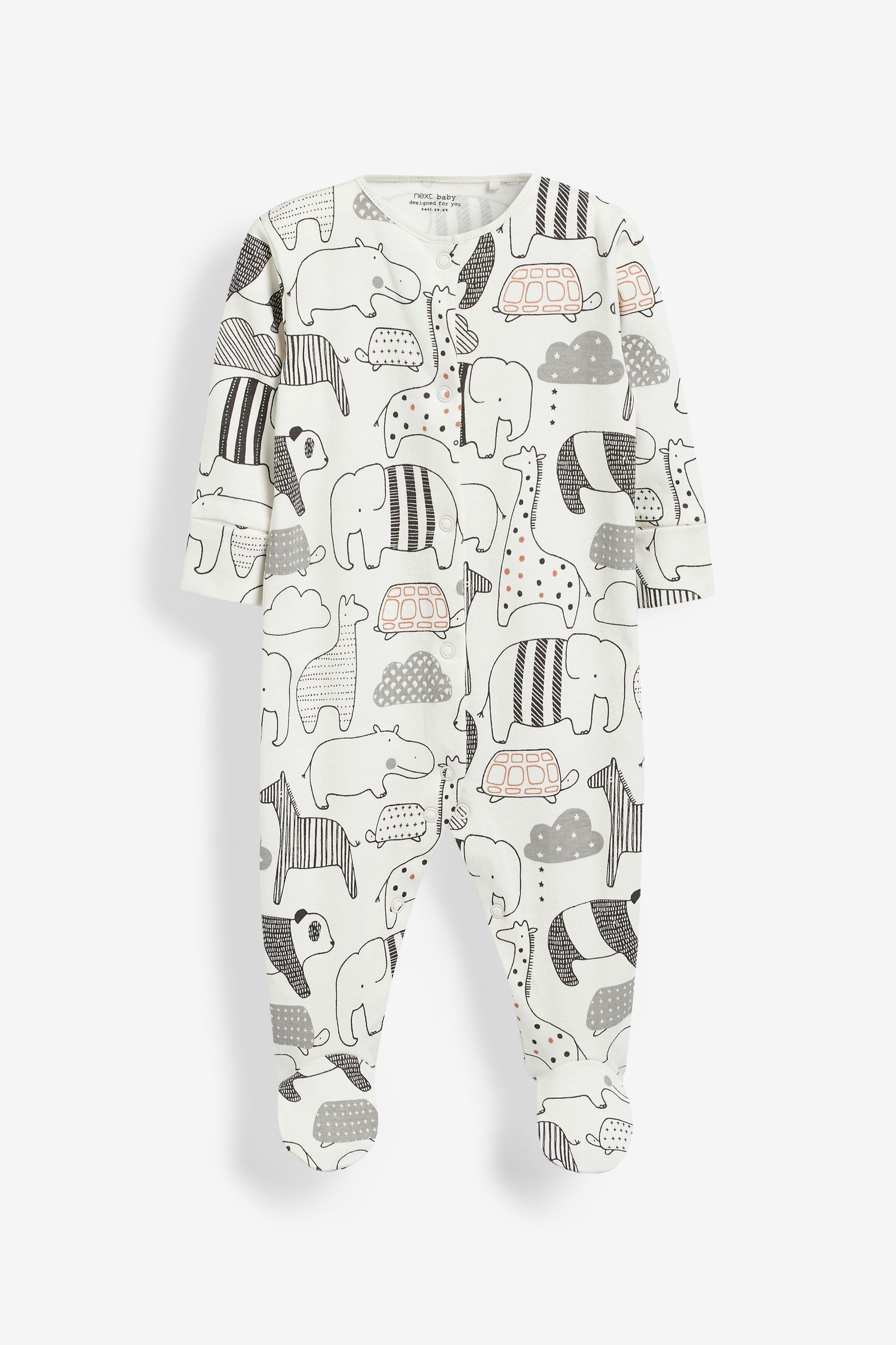 3 Pack Baby Sleepsuits (0mths-2yrs)