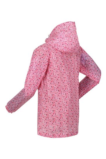 Regatta Womens Pink Printed Waterproof Pack It Jacket