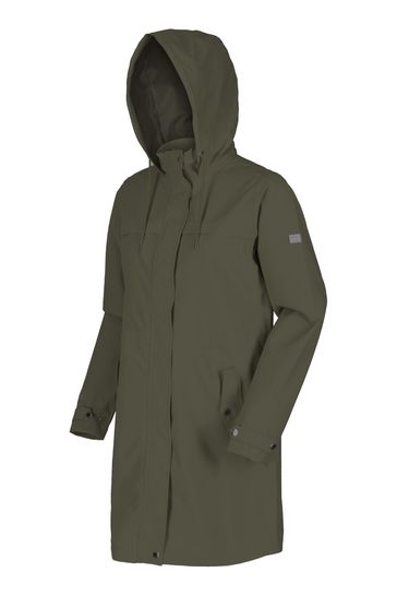 Regatta Adasha Green Longline Waterproof Jacket