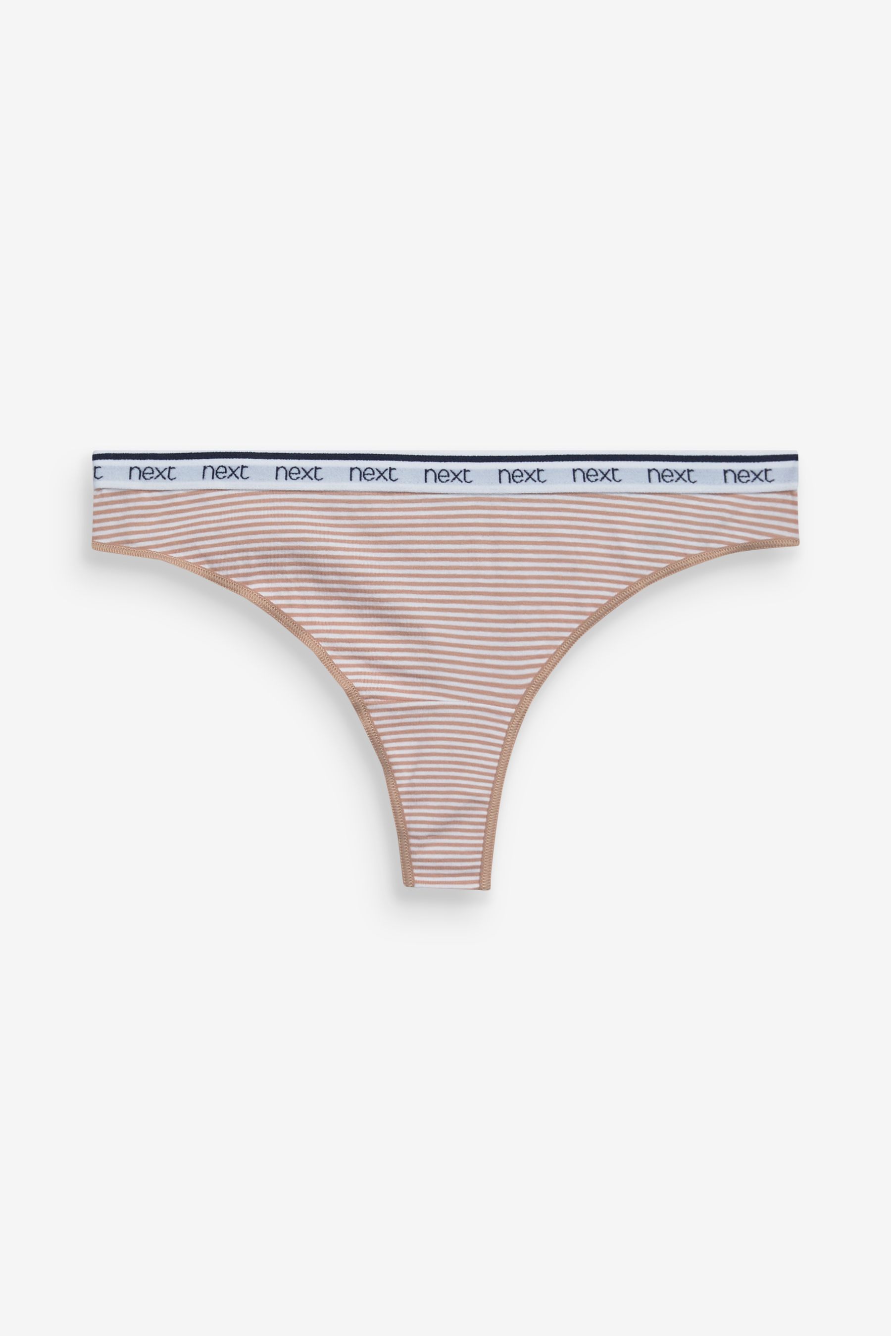 Cotton Rich Logo Knickers 4 Pack Thong