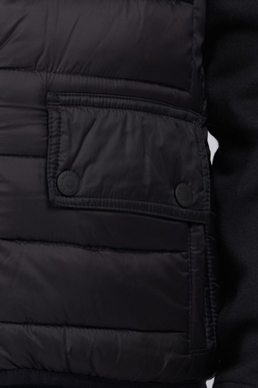 Barbour® International Black Ouston Hooded Gilet