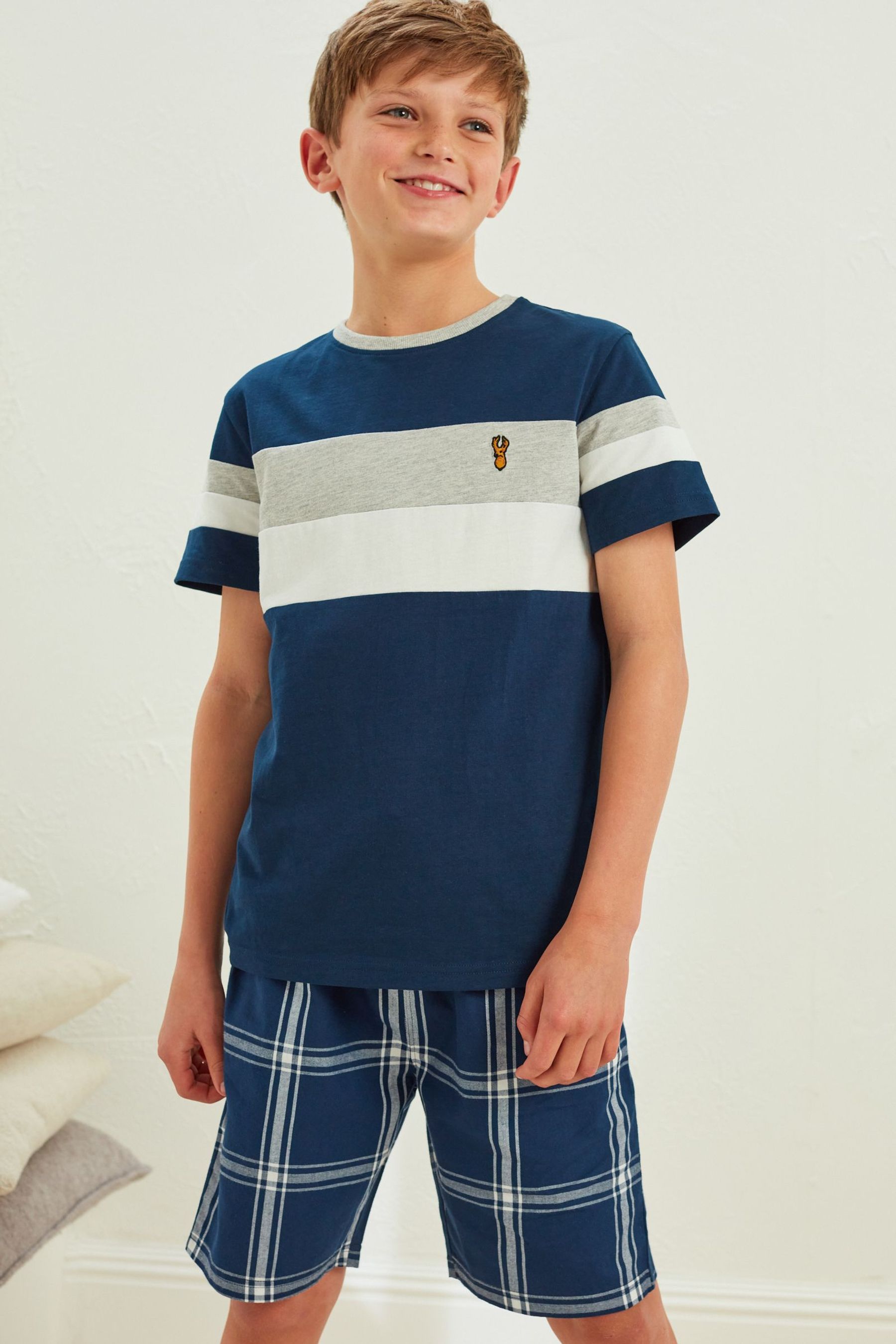 2 Pack Check Short Pyjamas (3-16yrs)