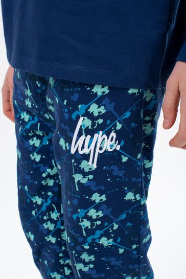 Hype. Kids Blue Splat Long Sleeve Pyjama Set