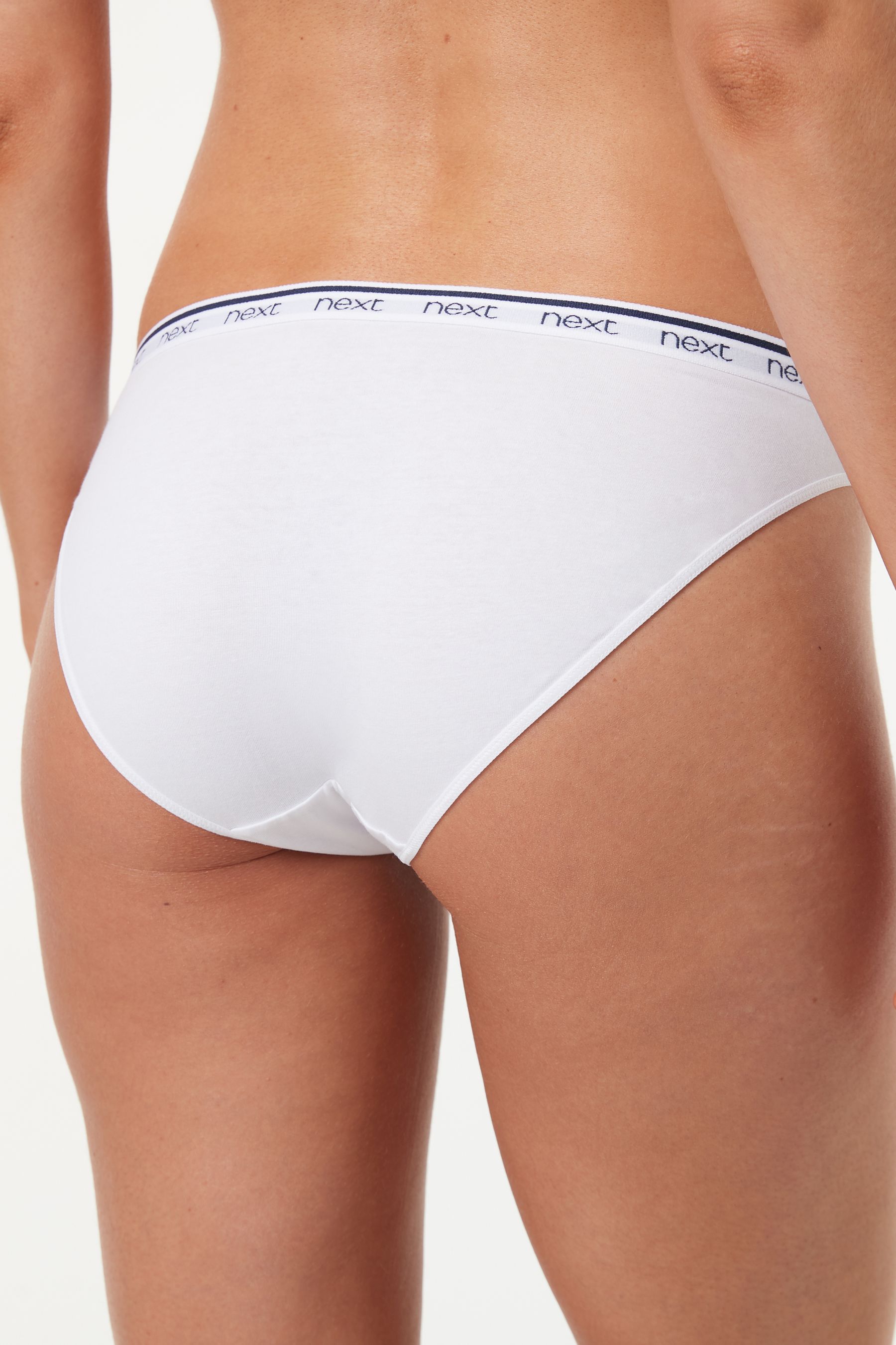 Cotton Rich Logo Knickers 4 Pack High Leg