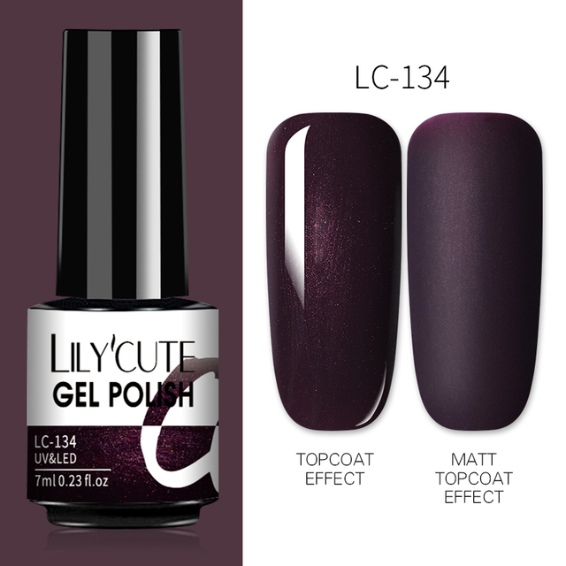 LILYCUTE 7ml UV Nail Gel Polish Autumn Winter Color Semi Permanent Matte Top Coat Necessary Soak Off UV LED Nail Art Gel Varnish