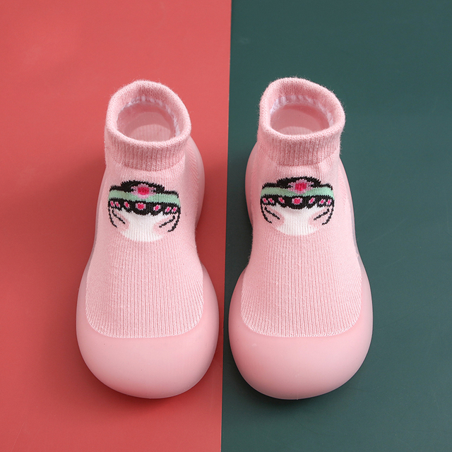 Children Anti-Slip Shoes Newborn Baby Girl Cotton Non-Slip Floor Socks Baby Boy Rubber Sole Cartoon Indoor Socks Infant Shoes