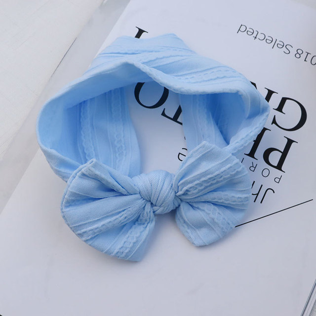 Baby Hair Band Girls Bow Elastic Headbands Turban Baby Hair Accessories Kids Headpiece 18 Colors