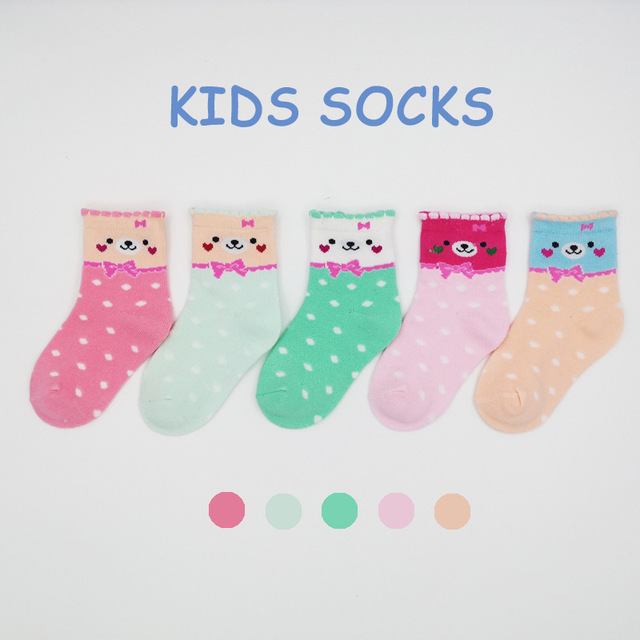 5 Pairs Cotton Kids Warm Socks Winter Socks For Baby Girls Cute Cartoon Newborn Toddler Casual Sports Socks Boys Socks 0-12 Years