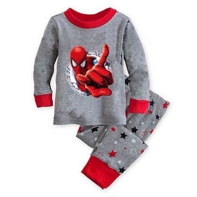 New Spider-Man cartoon children's long-sleeved pajamas children's champion home wear boys' underwear two-piece suit pajamas