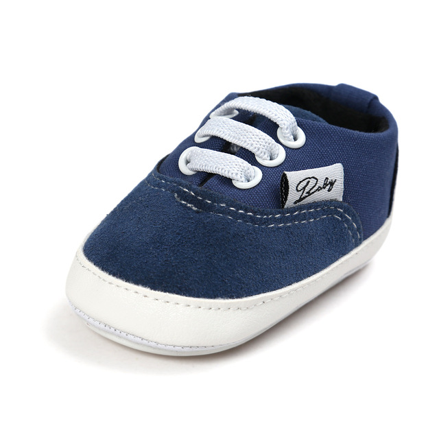 Newborn Baby Shoes Boys Girls Toddler Shoes Canvas Toddler Sneakers Rubber Non-slip Soft Sole Infant First Walkers 0-18 Months