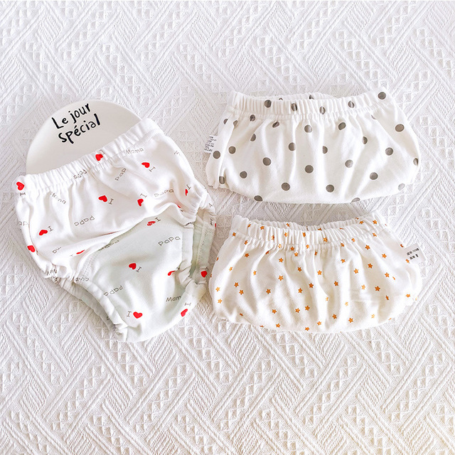 3 Pieces/Lot Baby Training Pants 6 Layers Baby Cloth Diapers Reusable Washable Cotton Elastic Waist Cloth Diaper 8-18kg Nappy