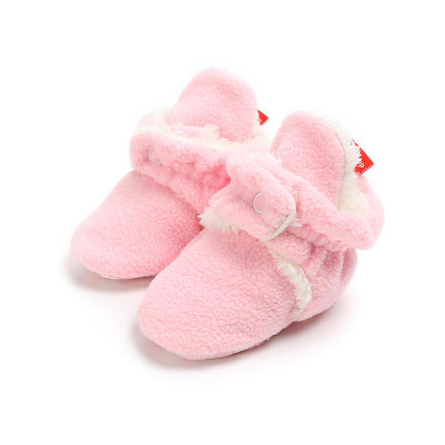 Winter Baby Boy Girl Socks Baby Shoes Socks Easy Wear Tight Hook and Loop Infant Newborn Walking Fluff Warm Moccasins Zapatos Bebe