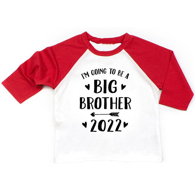 I'm Going To Be A Big Brother/Sister 2022 Kids Boys Girls Long Sleeve Tops Brothers Siters Family Looking T-shirts Drop Ship