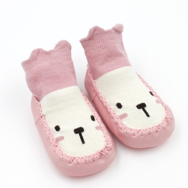 baby indoor sock shoes newborn baby socks winter thick terry cotton baby girl sock with rubber soles infant animal funny sock