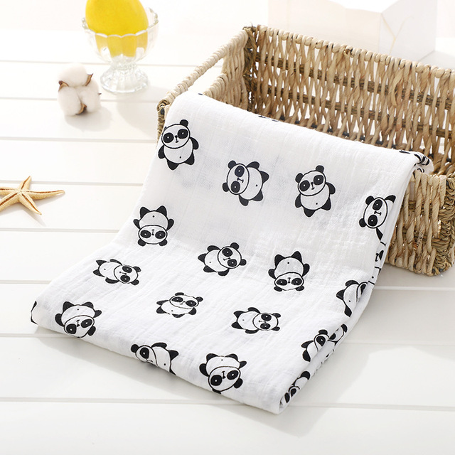 120cm*110cm 2 Layer Muslin Blanket Muslin Bamboo Baby Swaddle Blankets Newborn Baby Muslin Battaniye