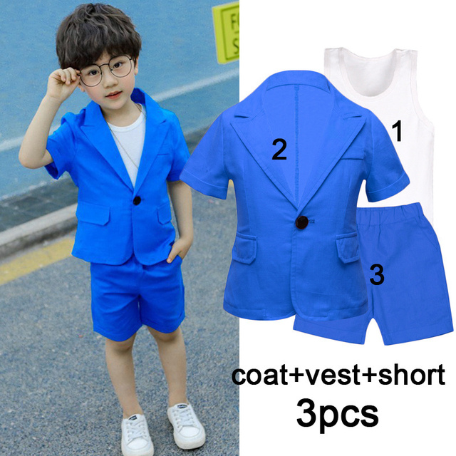 Gentleman Boys Set Jacket Shirt Pants 3 Pieces Suits Fashion Bright Collar Tie Long Sleeve Hot Autumn Clothes K1