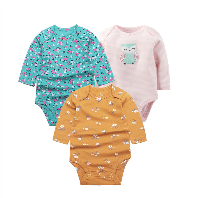 3pcs/lot Newborn Baby Underwear Set 100% Cotton Baby Boys Girls Pajamas Infant Clothes Long Sleeve Underwear Baby Clothes