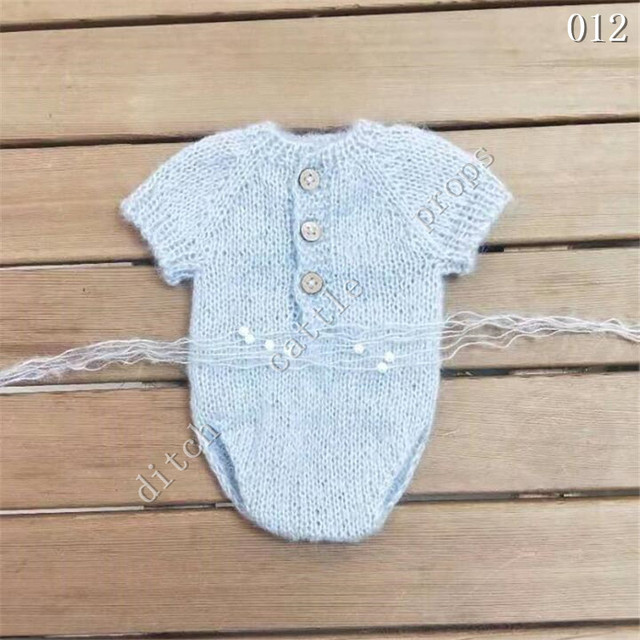 Newborn Photography Accessories Hand Knitted Newborn Headband and Panties Skirt