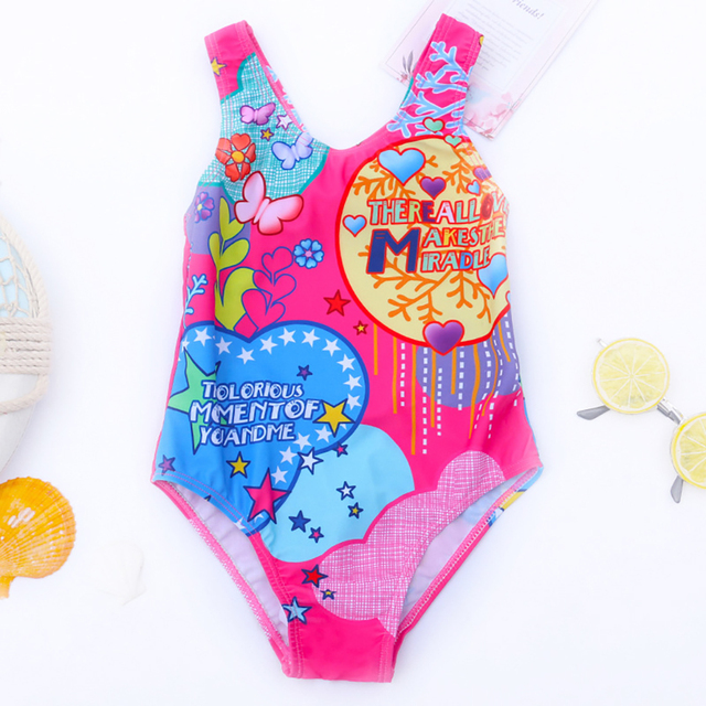 Summer Disney Unicorn Mickey Mouse Cosplay Children's Swimwear For Girls The Little Mermaid Bikini Beach Swimwear Holiday Outfit