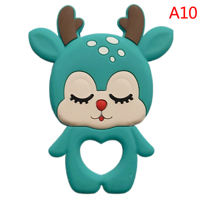 Baby Silicone Teether Christmas Tree Sika Deer Baby Fidget Toys Snowflake Pacifier Chain Food Grade Silicone Baby Accessories