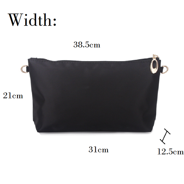 Nylon Bag Insert Organizer With Soft Zipper Pockets Light Perfect Purse Organizer To Keep Everything Stylish Bolsa De Maquiagem