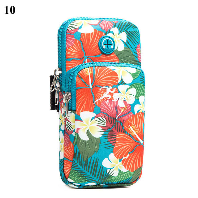 Mobile Phone Arm Bag Flamingo Flower Print Outdoor Sports Running Armband Handbag Holder Bag Gym Pouch for iPhone 12 11 Pro Max