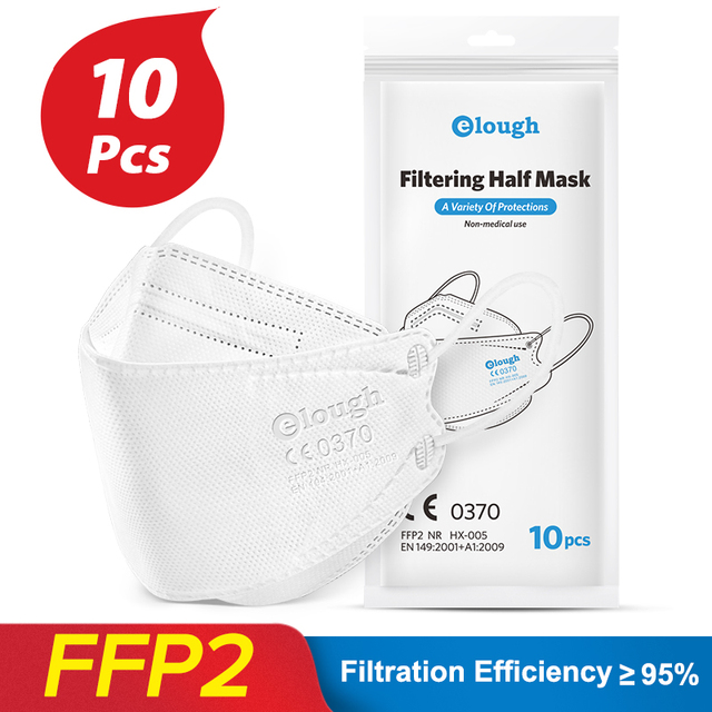 Elough KN95 face mask, fpp2fan CE approved ffp2 Mascarilla face mask ffp2reuse zable Kn95, fish protection masks ffpp2 FFP 2