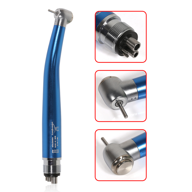 High Speed ​​Dental Handpiece, 2 or 4 Holes, Push Button, Standard Air Turbine, NSK Compatible Rotator/Cartridge