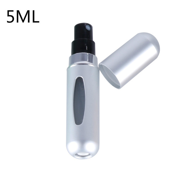 5ml Perfume Atomizer Portable Liquid Container For Cosmetics Small Aluminum Atomizer Coachella Empty Bottle Refillable For Travel