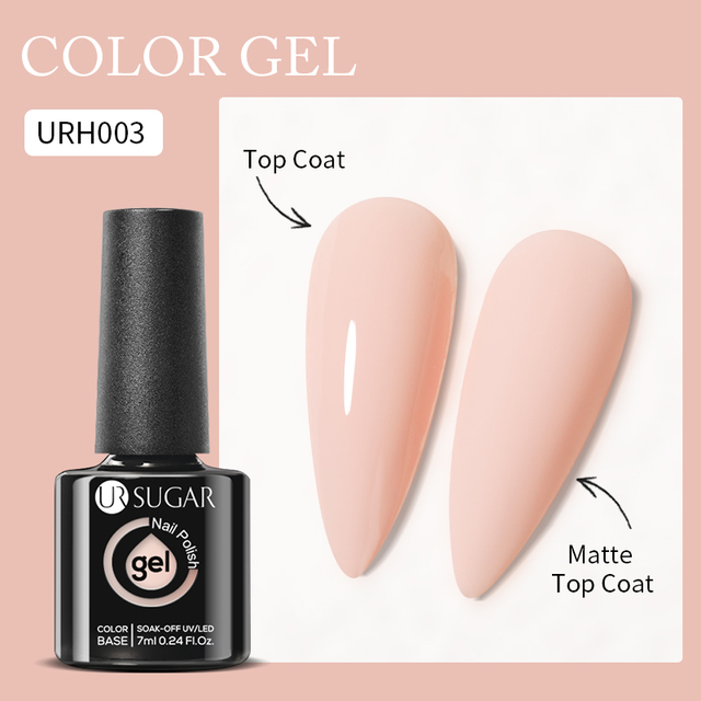 UR SUGAR 7ml Nude Pink Color Gel Nail Polish Glass Bottle Spring Summer UV LED Gel Varnish Manicure Semi Permanent Nail Art