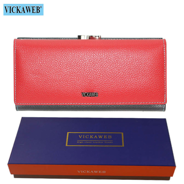 Free Gift Genuine Leather Women Wallet Fashion Rainbow Magnetic Hasp Coin Purse Female Long Ladies Money Clutch Bag WRS-1518