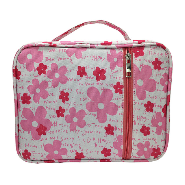 Waterproof Cover Portable Canvas Bible Cover Floral Pattern Handbag With Handle And Zippered Carrying Pocket Book Holder